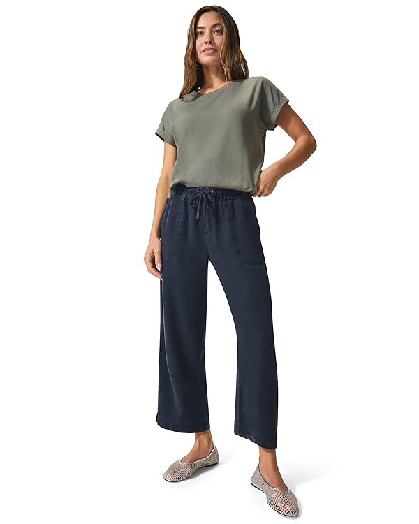 Splendid Womens Angie Crop Wide Leg Pant