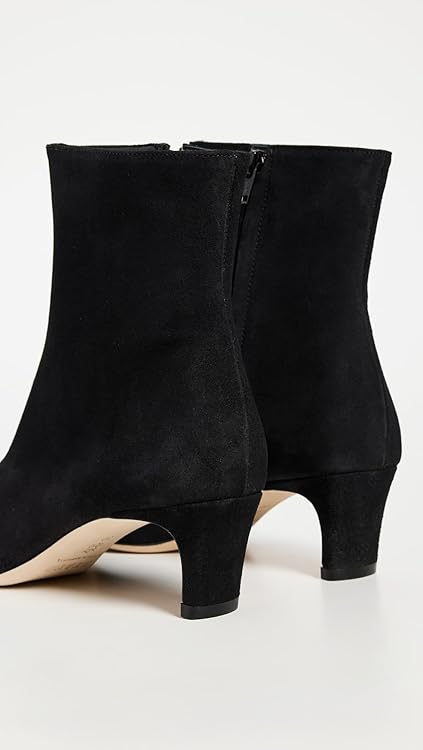 STAUD Women's Wally Ankle Boots, Black, 8 Medium US