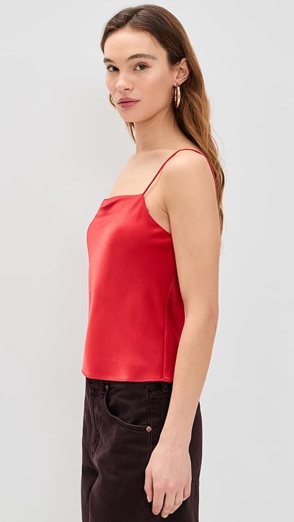 alice + olivia Women's Harmon Drapey Slip Tank