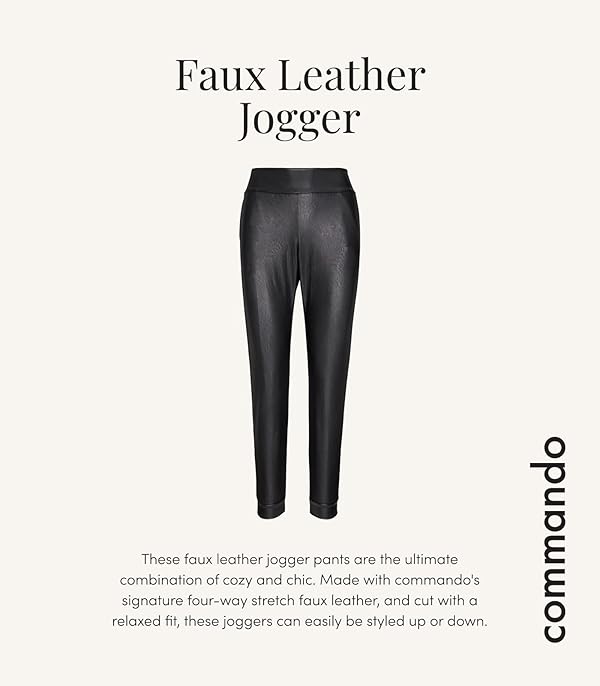 commando Women's Faux Leather Joggers