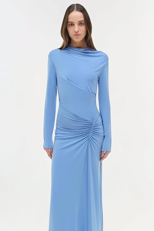 Ferrera Draped Jersey Midi Dress