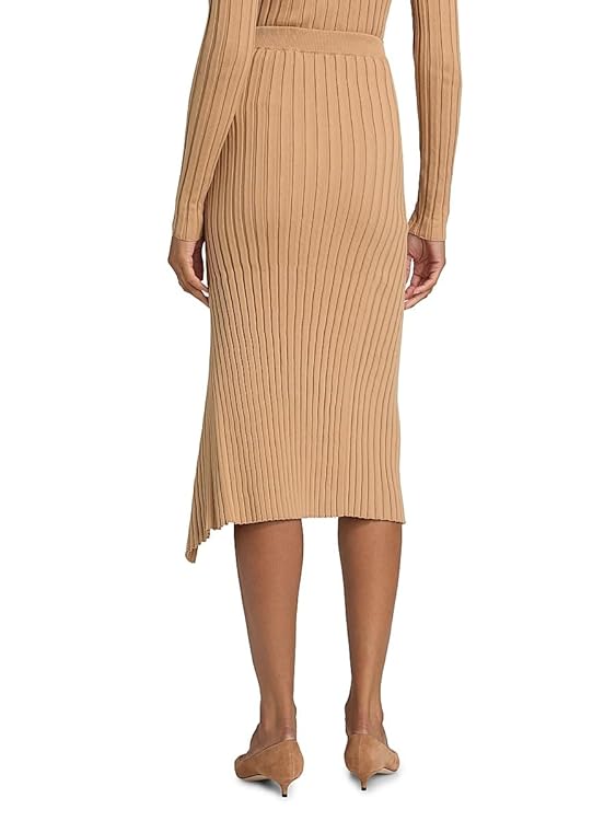 Rib-Knit Cotton Midi-Skirt