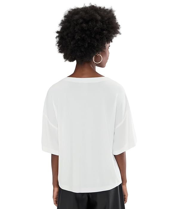 Norma Kamali womens Short Sleeve Boxy T