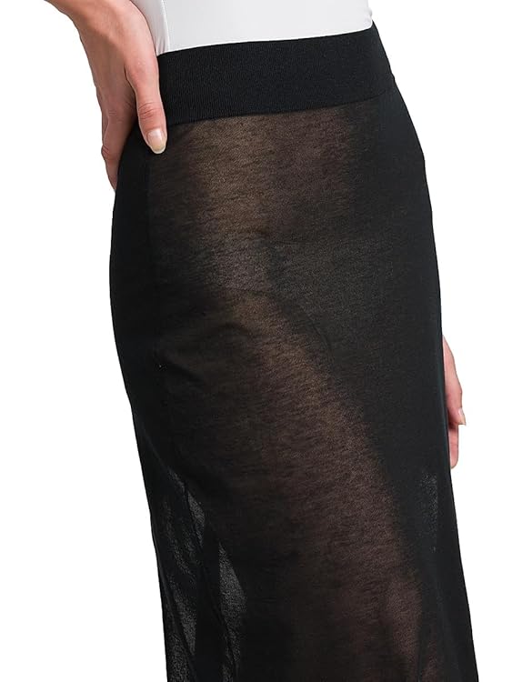 Sheer Cotton-Blend Maxi Skirt