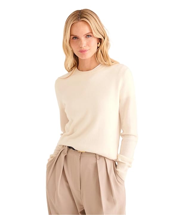 Women's Original Cashmere Crewneck Sweater (US, Alpha, Medium, Regular, Regular