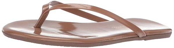 TKEES Foundation Gloss - Flats for Women - Cowhide Leather Upper - Cushioned Leather Footbed - Rubber Outsole Beach Bum 11 B - Medium