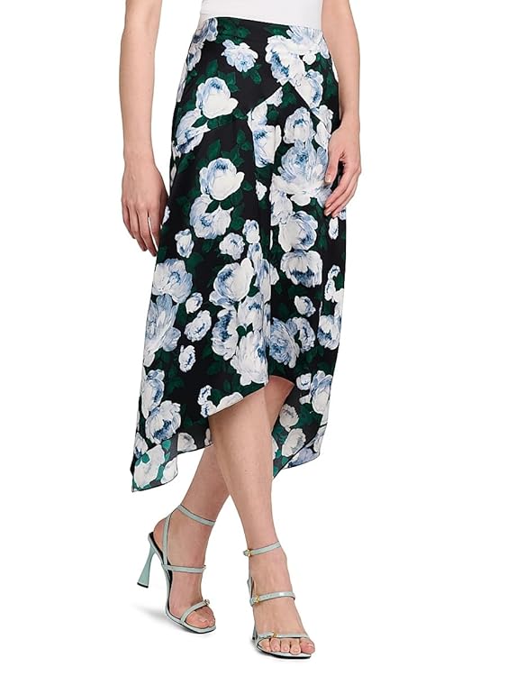 Bunch Of Roses Handkerchief Midi-Skirt