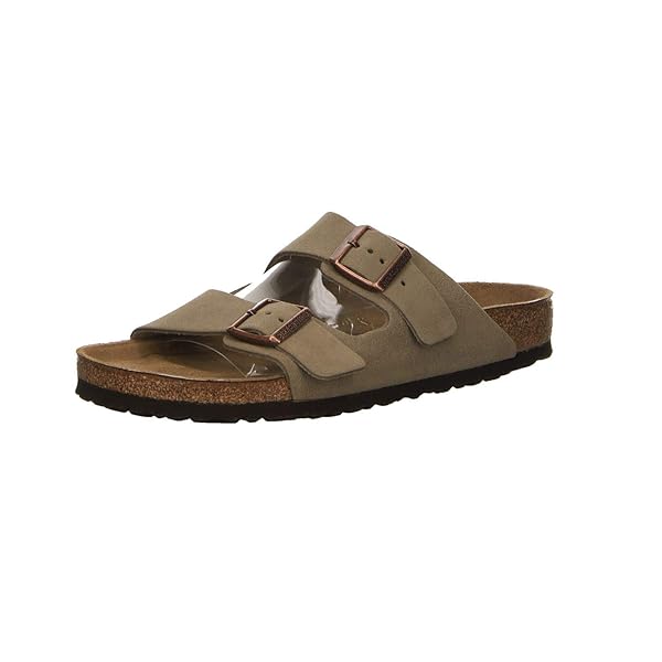 Birkenstock Women's Sandales Arizona Sfb Cuir Suede Earth Red
