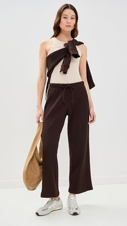 DONNI. Women's The Thermal Crop Stripe Pants