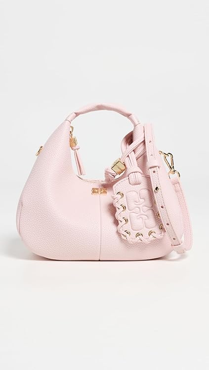 Ganni Women's Mini Grained Hobo Bag