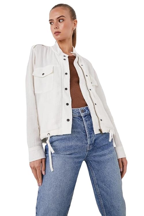 Collins Jacket in Gauze White