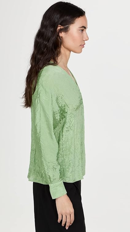 Vince Women's L/S Double V-Neck Blouse