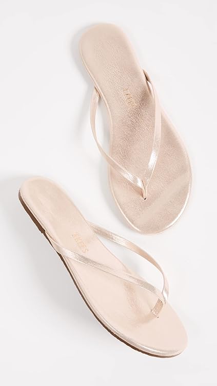 TKEES Women's Glitters Flip Flops, Pink Pearl, 10 Medium US