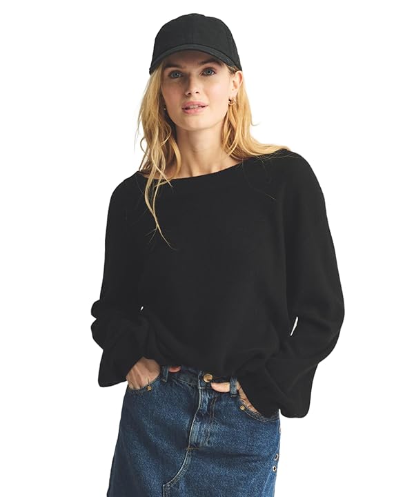 NAADAM Women's Lightweight Reversible Cashmere Wide Neck Sweater
