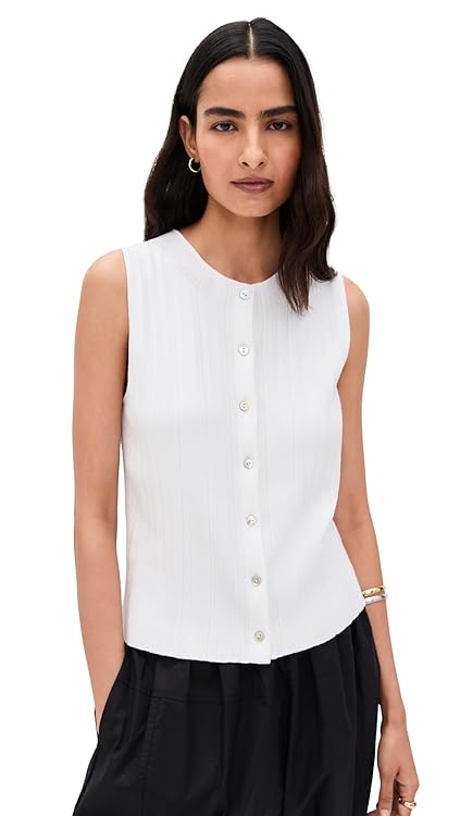 Vince Women's Button Up Sweater Shell