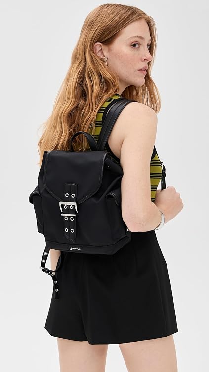 Ganni Women's Bucky Backpack Small, Black, One size