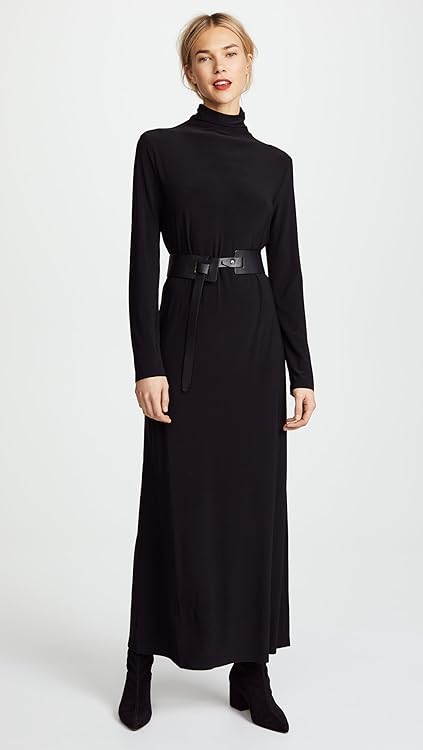 Norma Kamali Women's Long Sleeve Turtleneck Gown