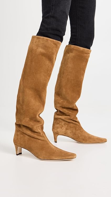 STAUD Women's Wally Boots, Tan, 10.5 Medium US
