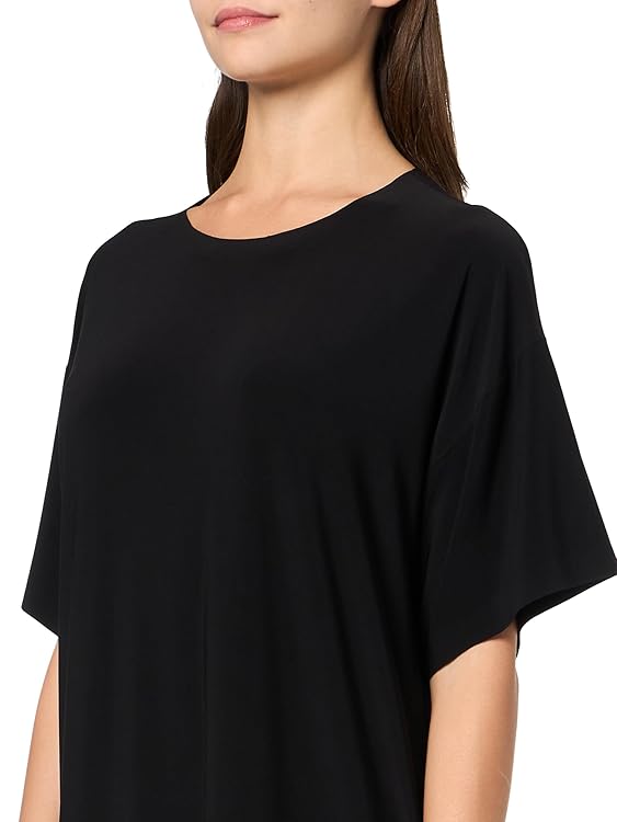 Norma Kamali Women's Short Sleeve Boxy Dress to Midcalf