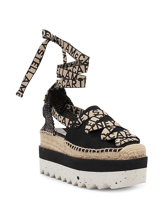 Gaia Logo Canvas Platform Espadrilles