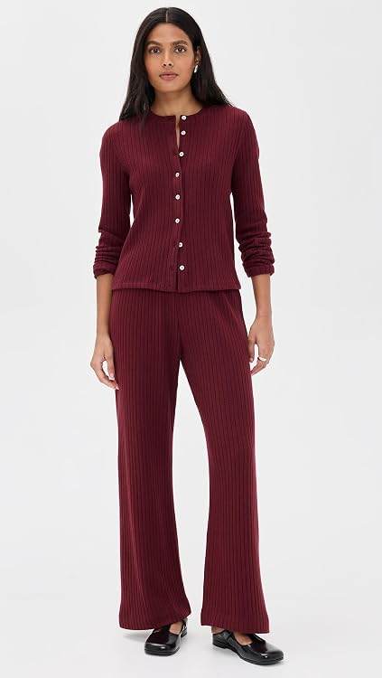 DONNI. Women's The Sweater Rib Simple Pants