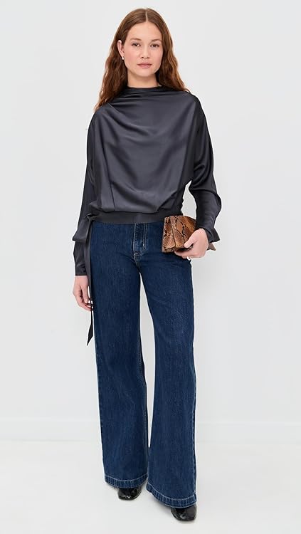 STAUD Women's Phoebe Silk Top