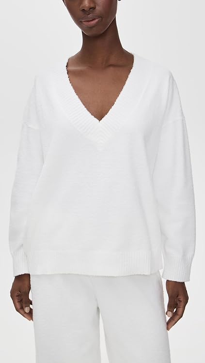 Eberjey Women's Recycled Boucle V Neck Sweater