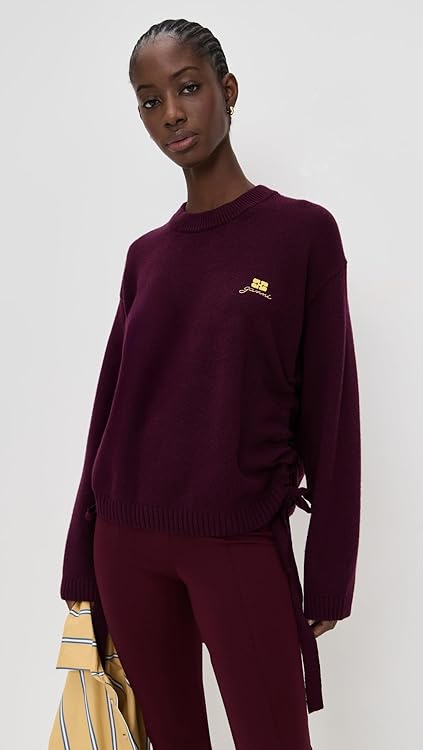 Ganni Women's Future Wool Mix Oversized Sweater