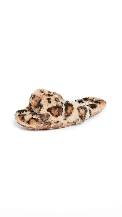 Madewell Crisscross Slipper Desert Dune Multi Leopard Faux Fur 6 M