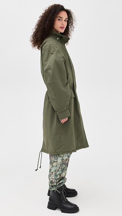 Ganni Women's Ripstop Tri-Layer Parka Coat