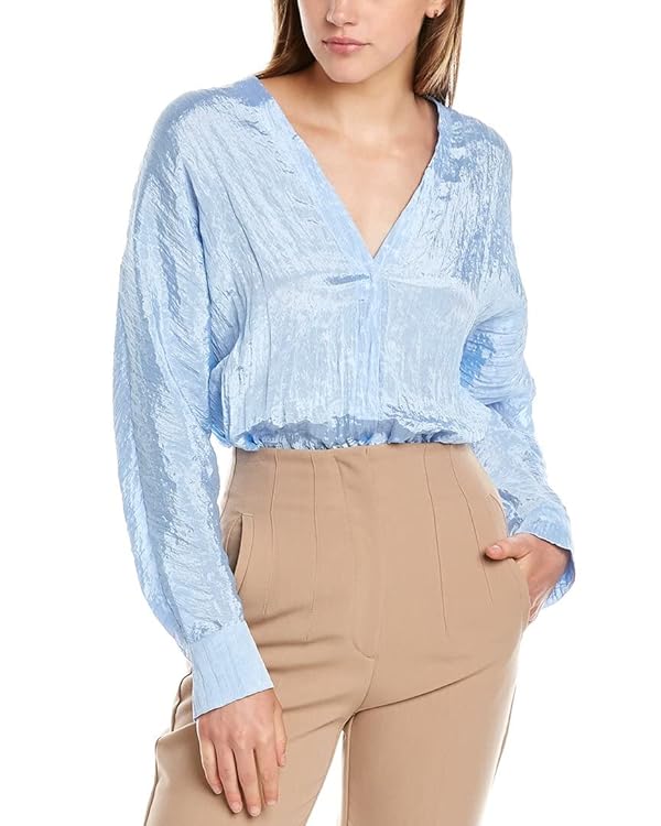 Vince Women's L/S Double V-Neck Blouse
