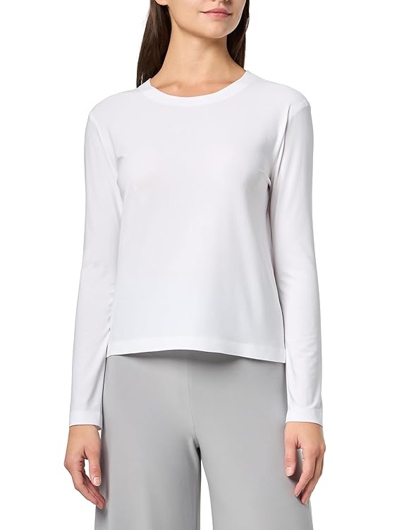 Norma Kamali Women's Cropped Long Sleeve T