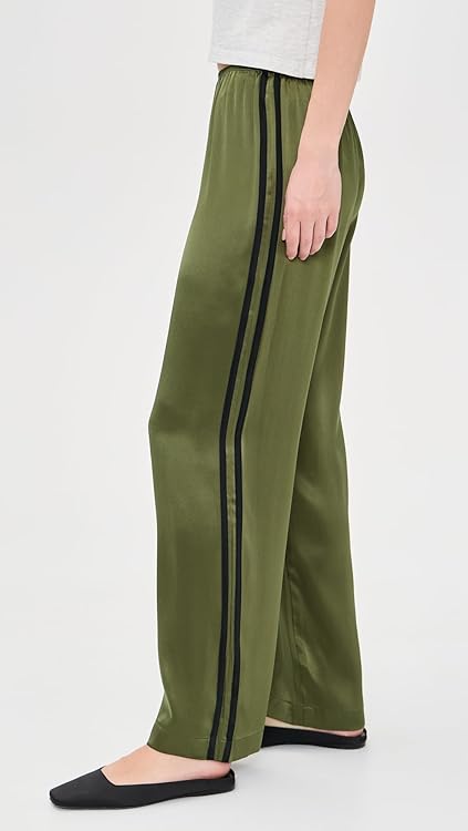 DONNI. Women's The Silk Stripe Simple Pants
