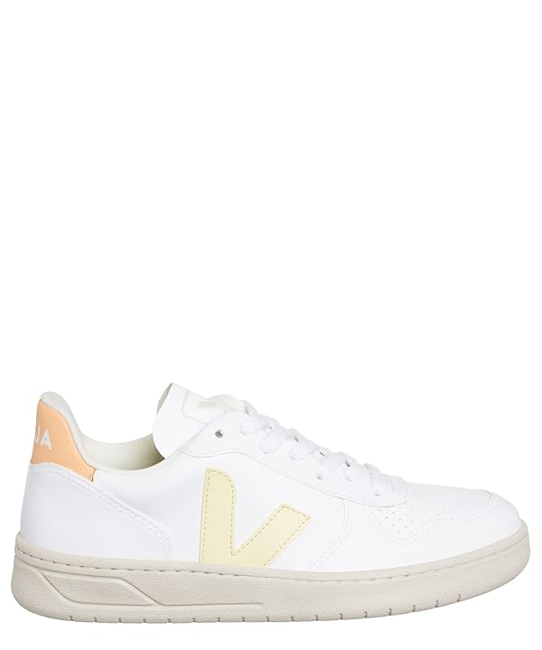 Veja Women V-10 Sneakers White - Sun - Peach 9 US