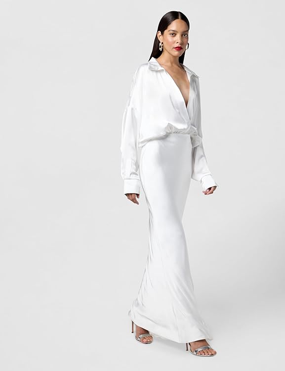 Norma Kamali Women's Super Oversized Boyfriend Nk Shirt Gown