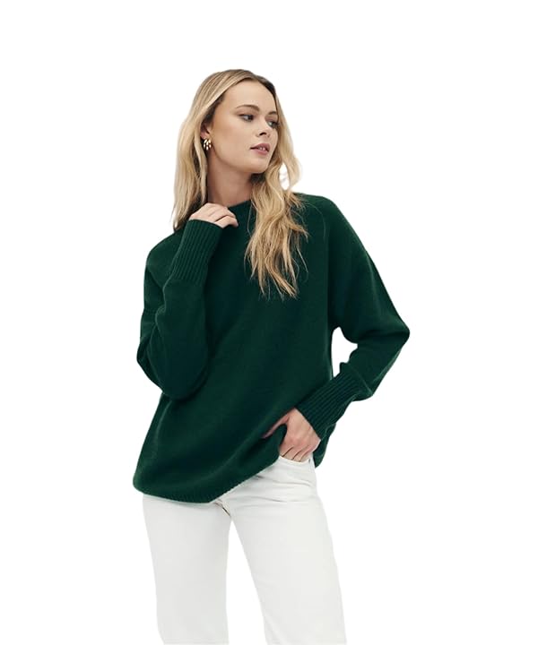 NAADAM Womens Luxe Cashmere Oversized Crewneck Sweater