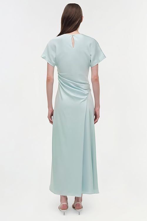 Marabella Draped Satin Midi Dress