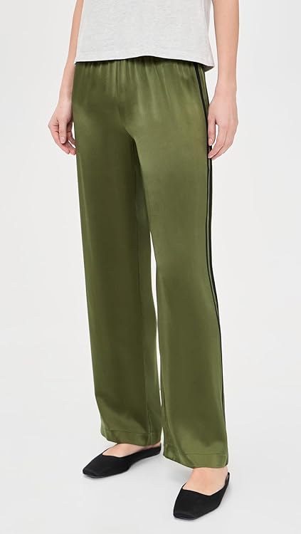 DONNI. Women's The Silk Stripe Simple Pants