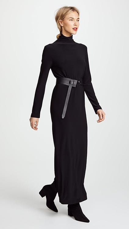 Norma Kamali Women's Long Sleeve Turtleneck Gown