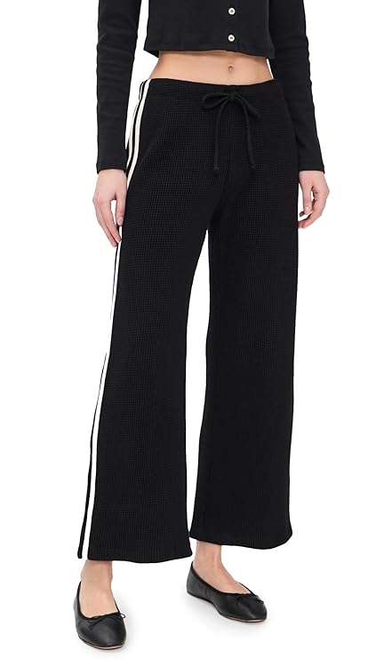 DONNI. Women's The Thermal Crop Stripe Pants