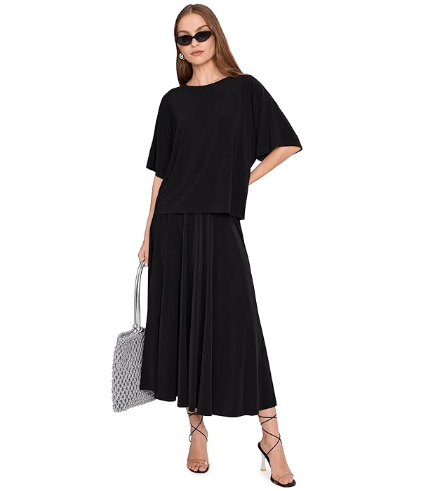 Norma Kamali Women's Short Sleeve Boxy Top