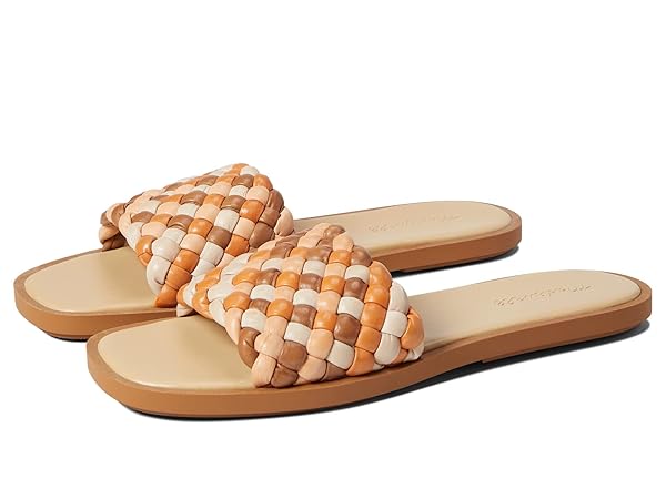 Madewell The Suzi Slide Sandal in Multi Woven Leather