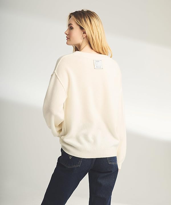 NAADAM Women's Lightweight Reversible Cashmere Wide Neck Sweater