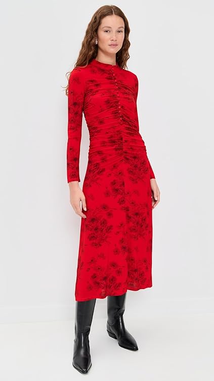 Sea Women's Cornelia Print Long Sleeve Midi Dress