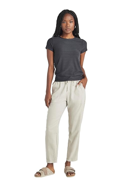 Splendid Women's Palmer Pointelle Short Sleeve Tee