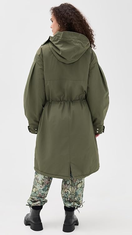 Ganni Women's Ripstop Tri-Layer Parka Coat