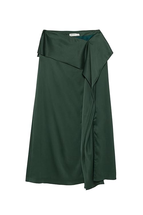 Maria Satin Midi Skirt