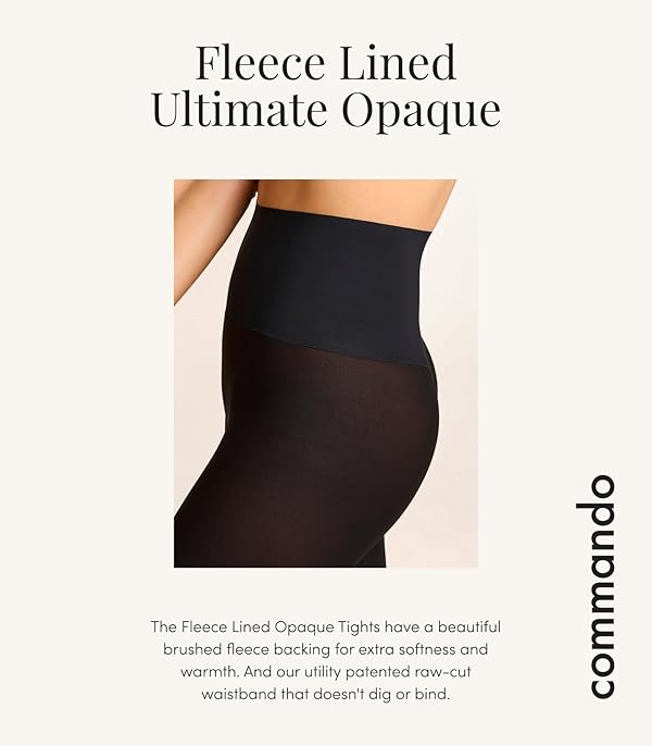 commando Women's Fleece Lined Opaque Tights