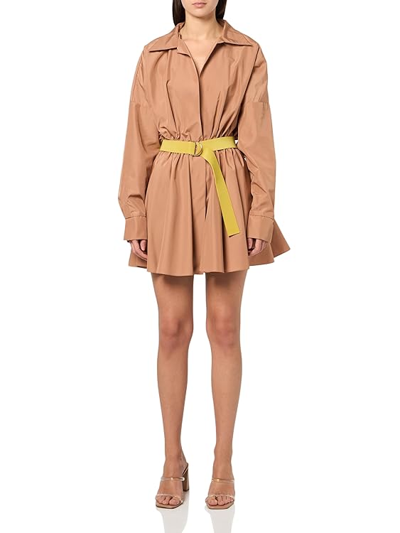 Norma Kamali Womens Super Oversized Bf Nk Shirt Flared Mini Dress