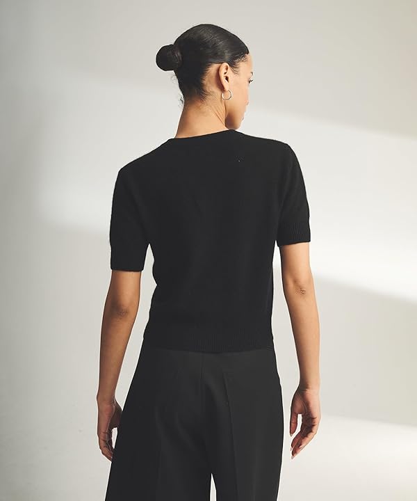 NAADAM Womens Lightweight Cashmere Short Sleeve Cardigan